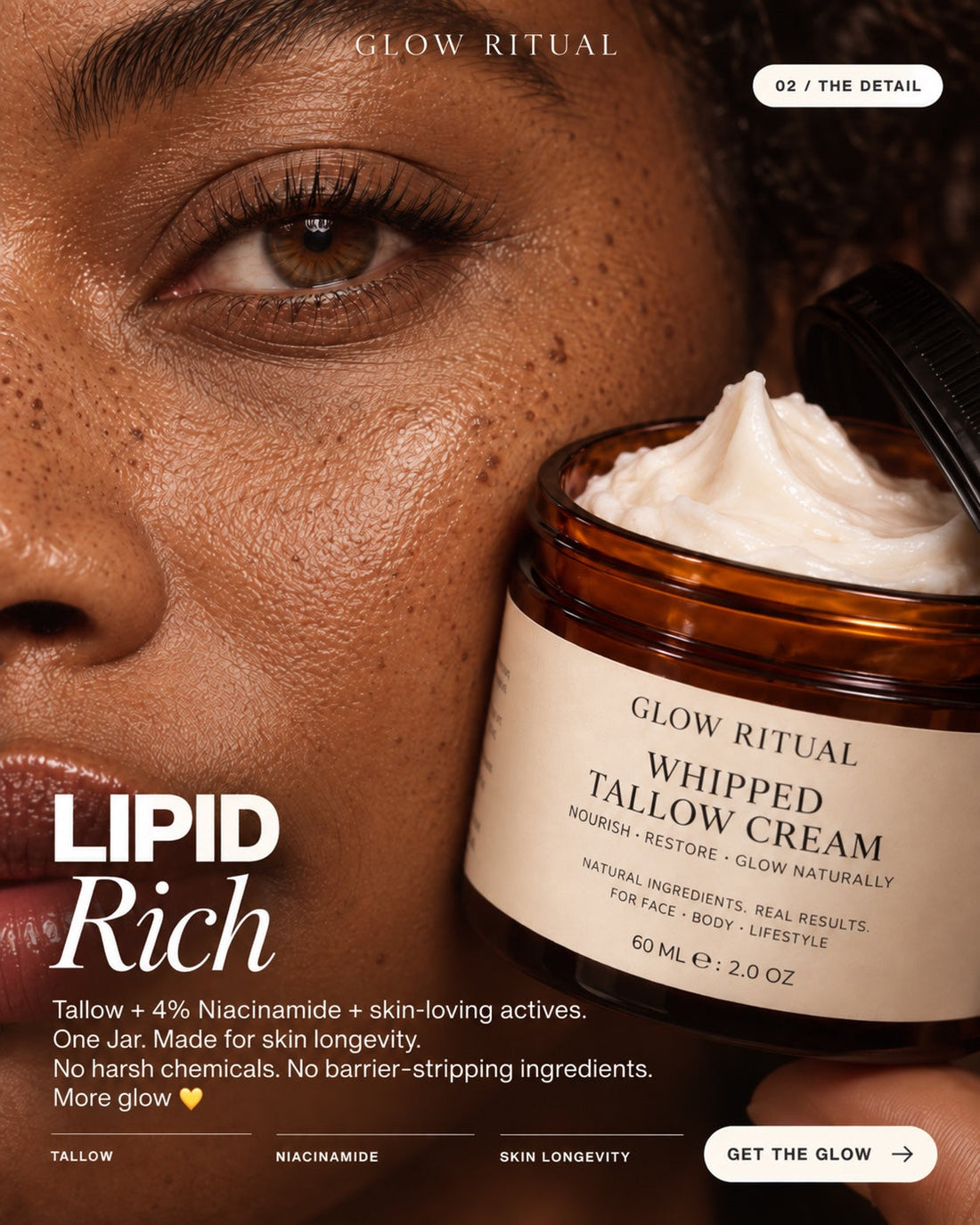 Glow Ritual lipid-rich moisturiser for dry and mature skin