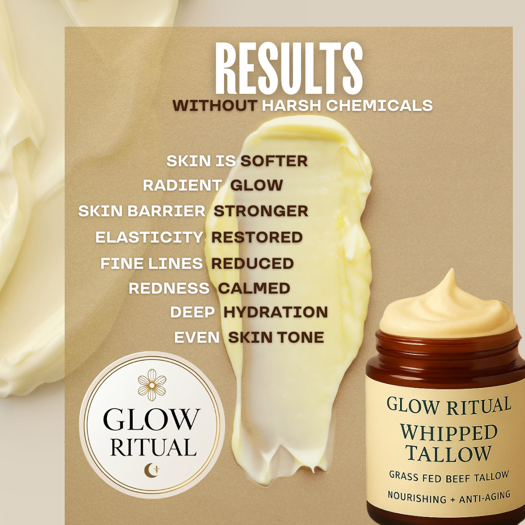 Glow Ritual Whipped Tallow Nourishing Anti-Aging Skin Food - Minimalist Luxury Skincare — One Jar. Endless Glow.