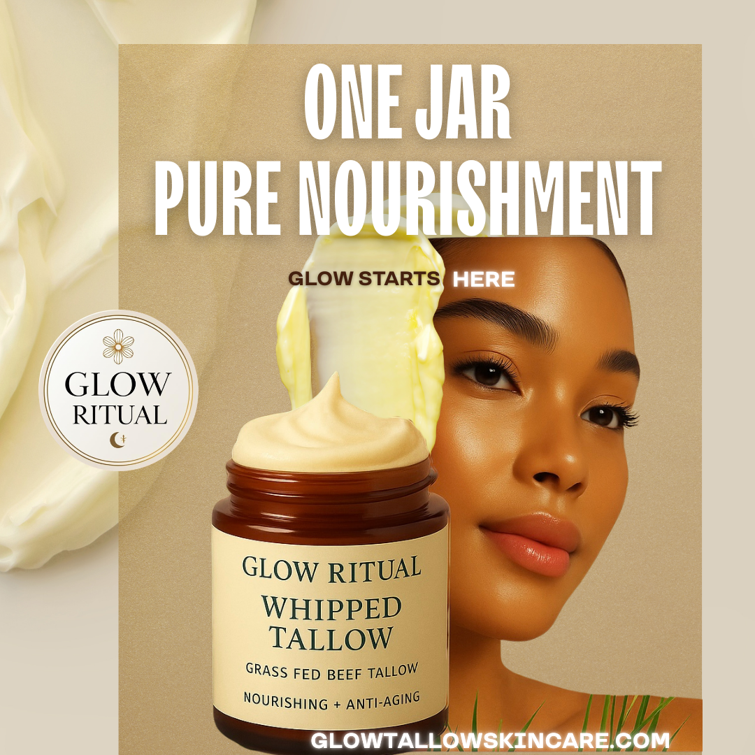Glow Ritual Whipped Tallow Nourishing Anti-Aging Skin Food - Minimalist Luxury Skincare — One Jar. Endless Glow.