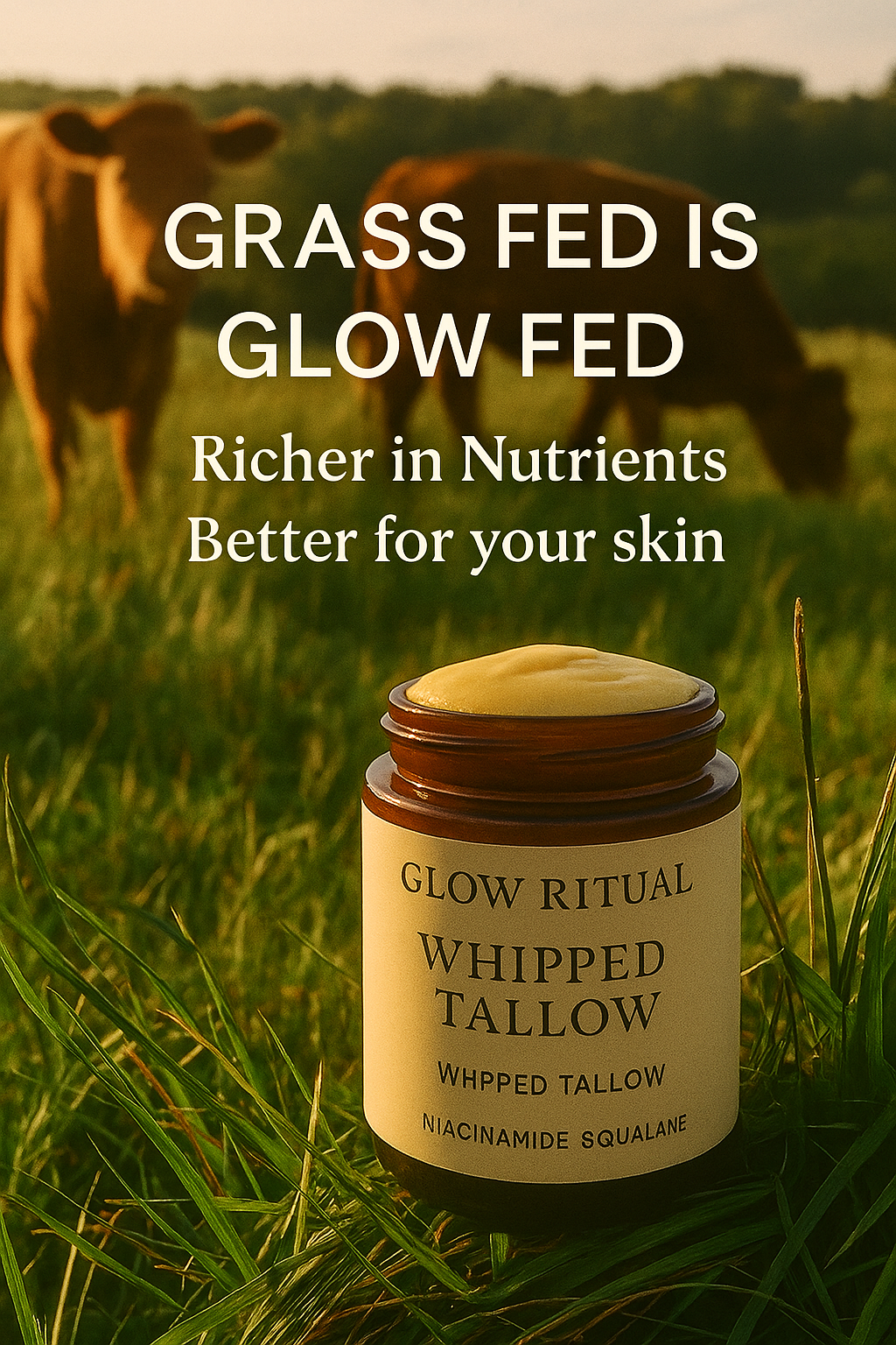 Glow Ritual Whipped Tallow Nourishing Anti-Aging Skin Food - Minimalist Luxury Skincare — One Jar. Endless Glow.