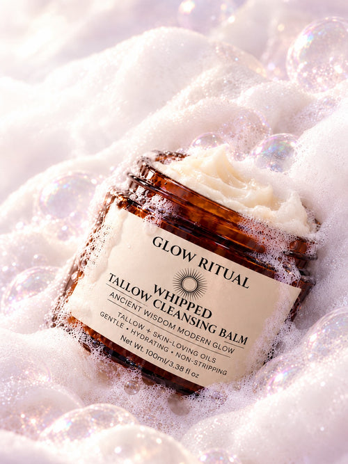 Whipped Tallow Cleansing Balm – Grass-Fed Tallow • Jojoba Oil • Squalane • Panthenol • Bisabolol (Pre-order)