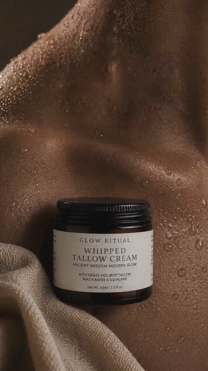 Whipped Tallow Cream being applied to skin